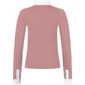 Top konkursowy Classic Glitter Zipper Long Sleeve Stary Róż Top konkursowy Classic Glitter Zipper Long Sleeve Stary Róż