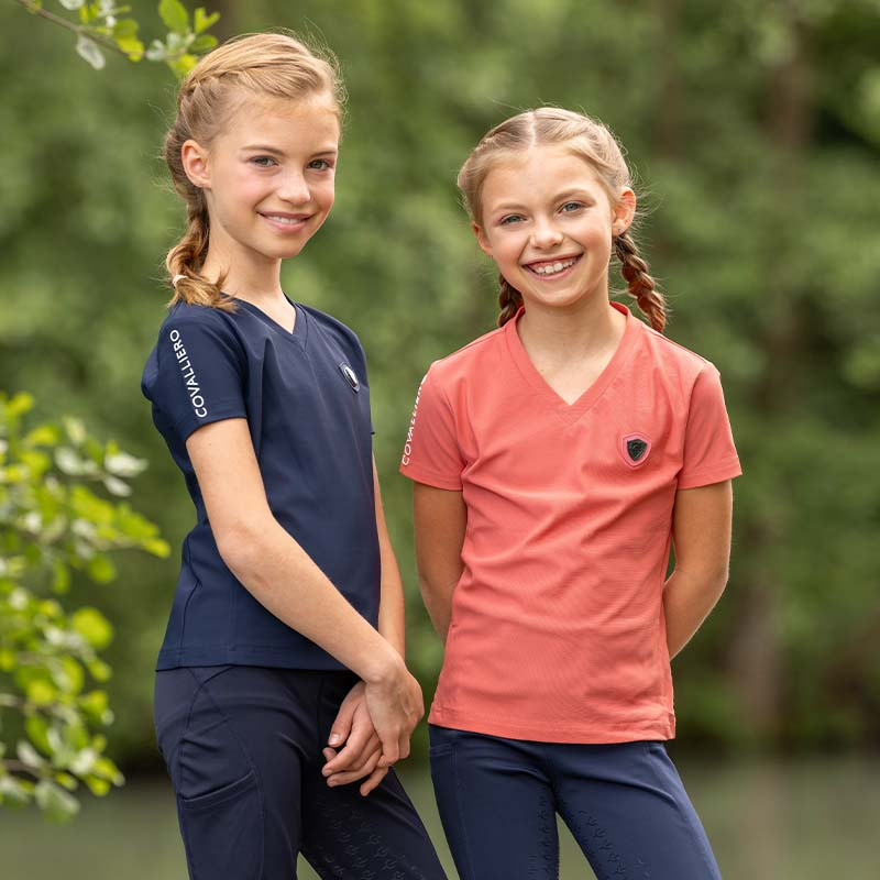 T-Shirt Dzieci/Junior V Koralowy