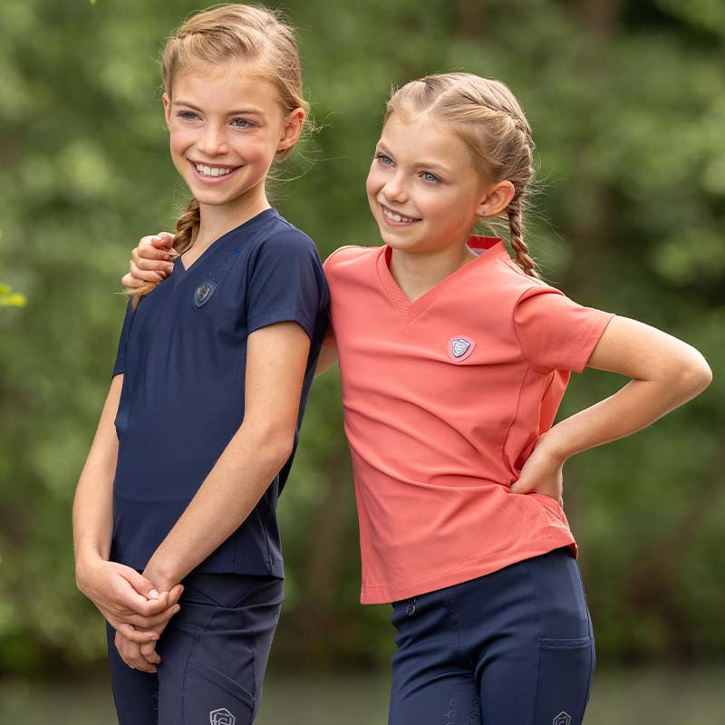 T-Shirt Dzieci/Junior V Koralowy