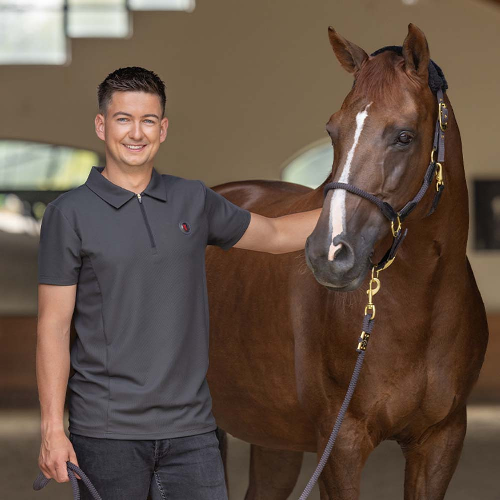 T-shirt męski Anniversary 1/2 Zip Szary