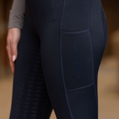Zimowe legginsy jeździeckie Grip z pełnym lejem Granatowe Zimowe legginsy jeździeckie Grip z pełnym lejem Granatowe