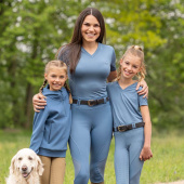 T-shirt Dziecko/Junior V-Neck Niebieski T-shirt Dziecko/Junior V-Neck Niebieski