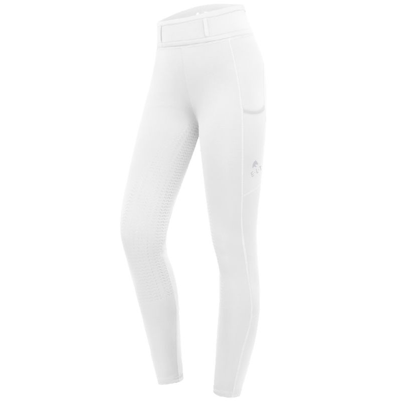 Legginsy jeździeckie Dzieci/Junior Ella Full Grip Białe