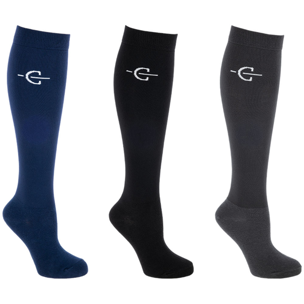 Skarpetki jeździeckie Competition 3-pack Czarne/Granat/Szare
