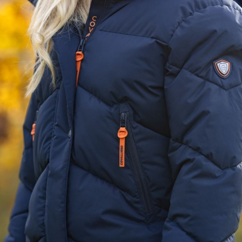 Kurtka jeździecka Winter Granatowa