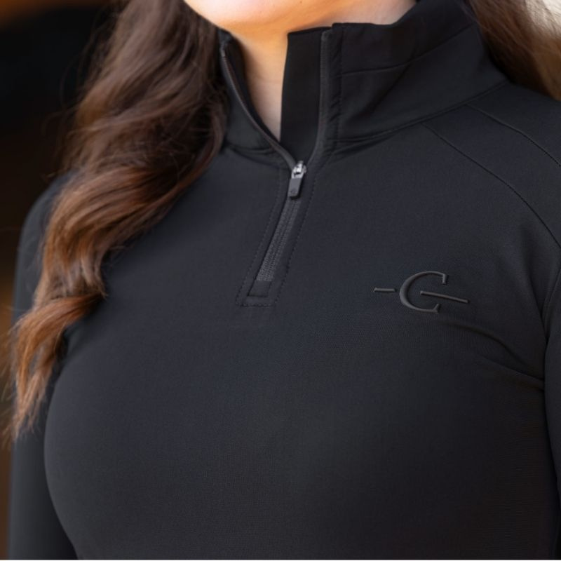 Bluzka jeździecka Active Long Sleeve Czarna
