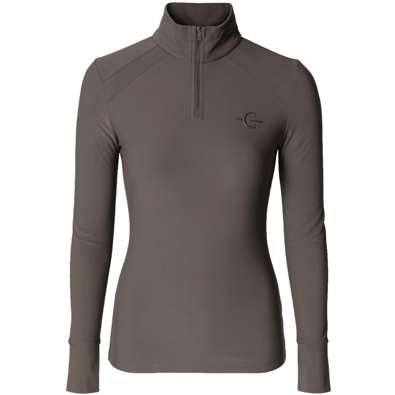 Bluzka jeździecka Active Long Sleeve Brązowa