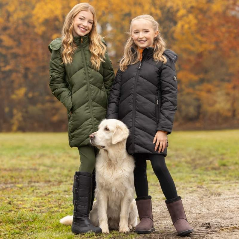 Płaszcz jeździecki Winter Dzieci/Junior Czarny
