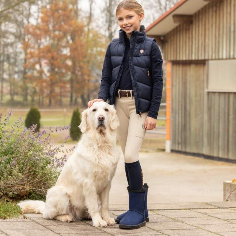 Kamizelka jeździecka Winter Dzieci/Junior Granatowa