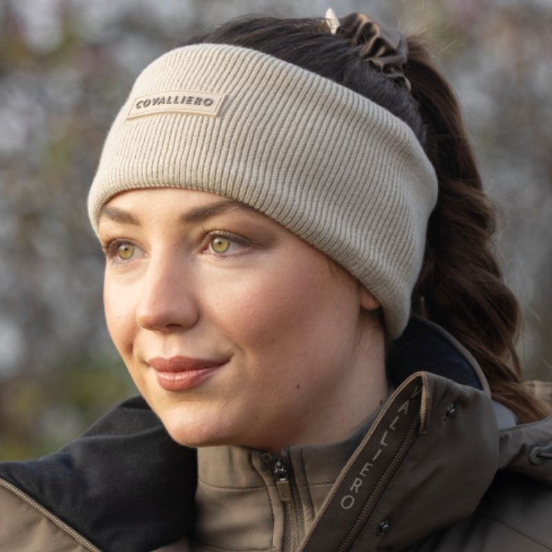 Opaska Knitted Fleece Beżowa