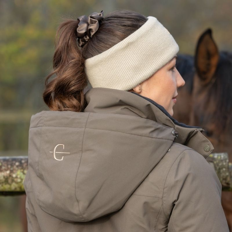 Opaska Knitted Fleece Beżowa