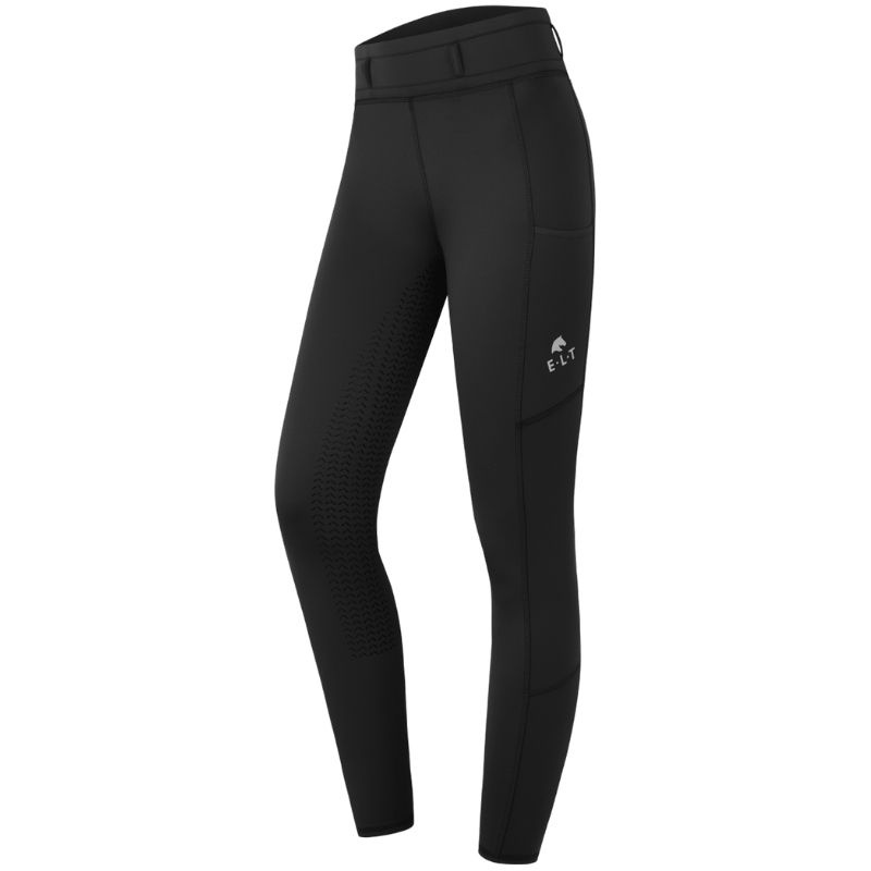 Zimowe legginsy jeździeckie Ella Full Grip Czarne