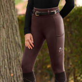Zimowe legginsy jeździeckie Ella Full Grip Brązowe Zimowe legginsy jeździeckie Ella Full Grip Brązowe