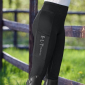 Legginsy jeździeckie Dzieci/Junior Ella Glam Full Grip Czarne Legginsy jeździeckie Dzieci/Junior Ella Glam Full Grip Czarne