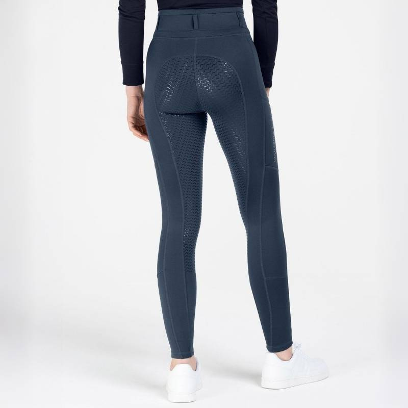 Legginsy jeździeckie Ella Glam Full Grip Granatowe