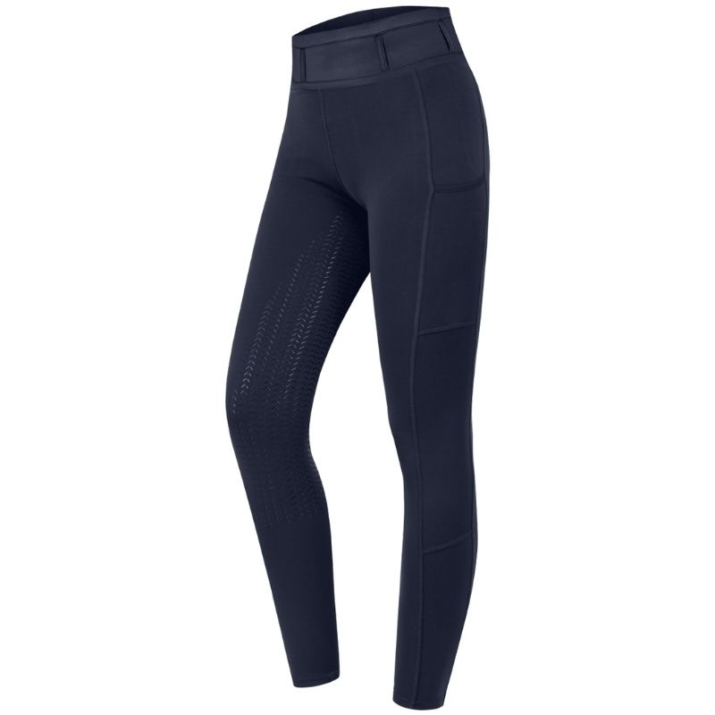 Legginsy jeździeckie Ella Glam Full Grip Granatowe