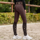 Legginsy jeździeckie Ella Glam Full Grip Brązowe Legginsy jeździeckie Ella Glam Full Grip Brązowe
