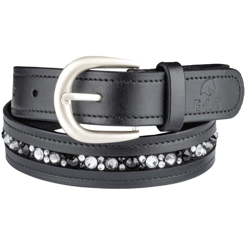Skórzany pasek Jewel Czarny