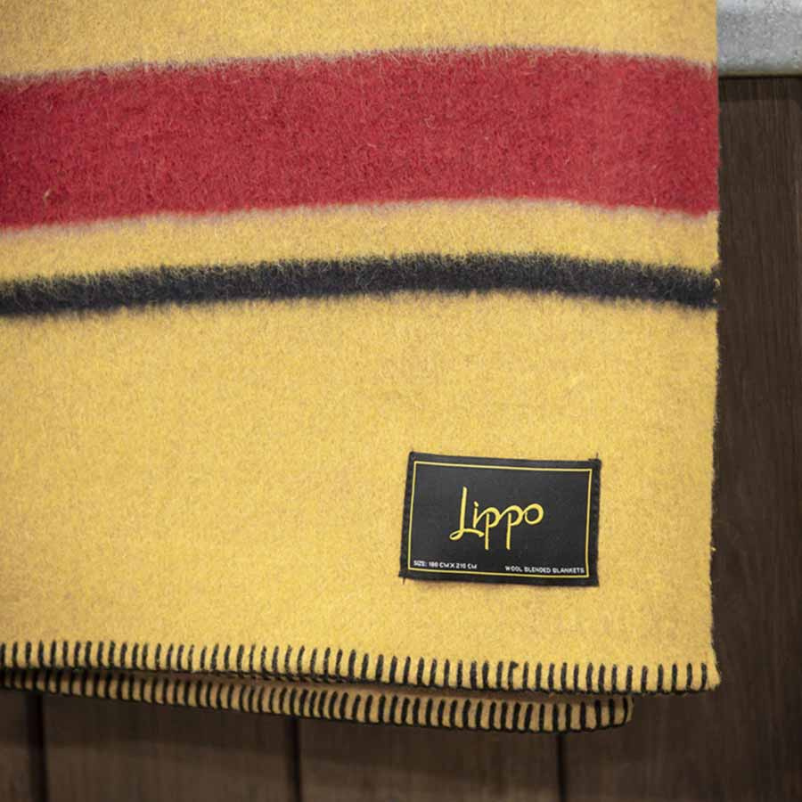 Derka wełniana Newmarket Żółta