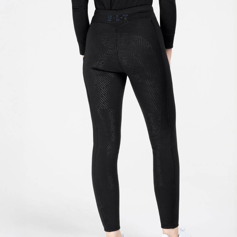 Zimowe legginsy jeździeckie Rica Thermal Teddy Full Grip Czarne