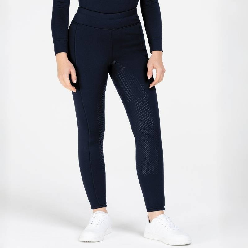 Zimowe legginsy jeździeckie Rica Thermal Teddy Full Grip Granatowe