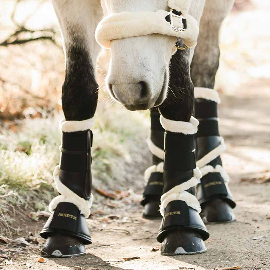 Kaloszki z futerkiem Czarne