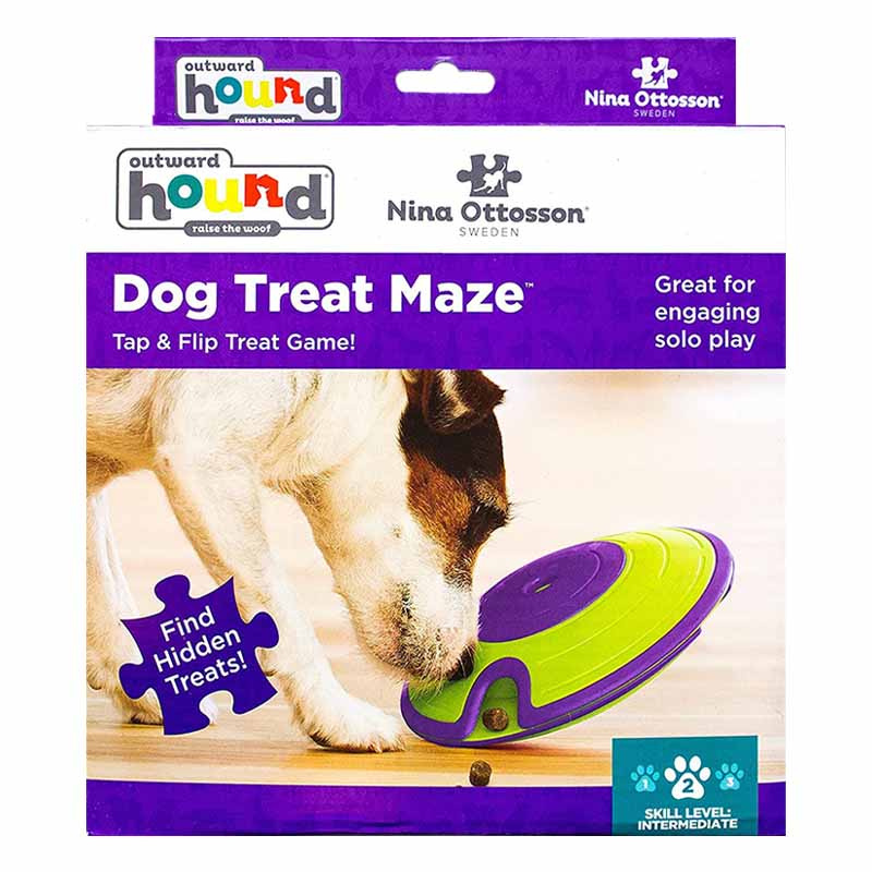 Zabawka aktywizująca dla psa Dog Treat Maze Poziom 2 Fioletowo/Zielona
