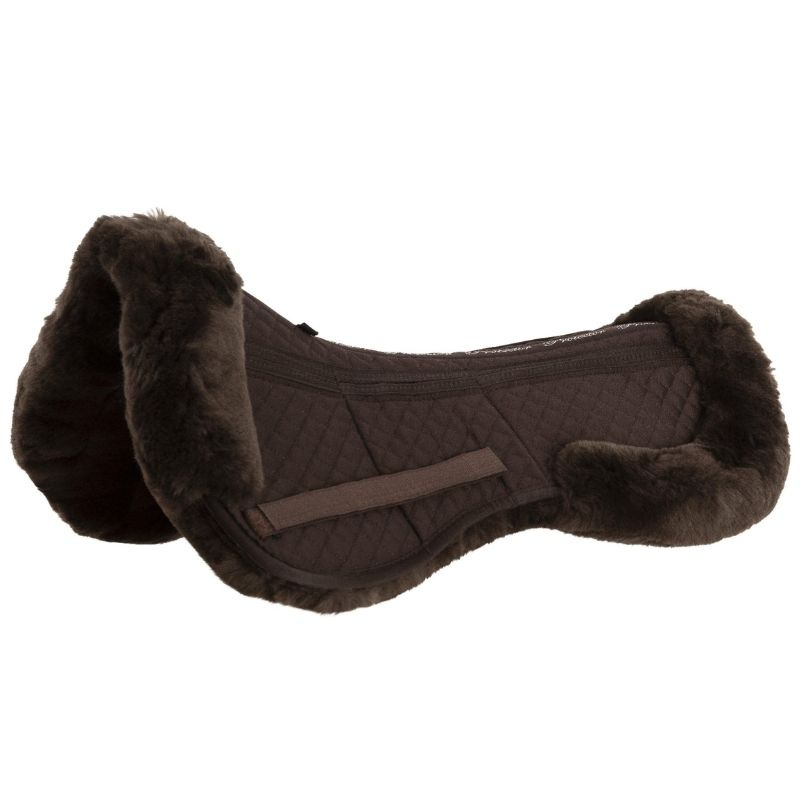 Pad korekcyjny z obszyciem Sheepskin Dressage Brązowy
