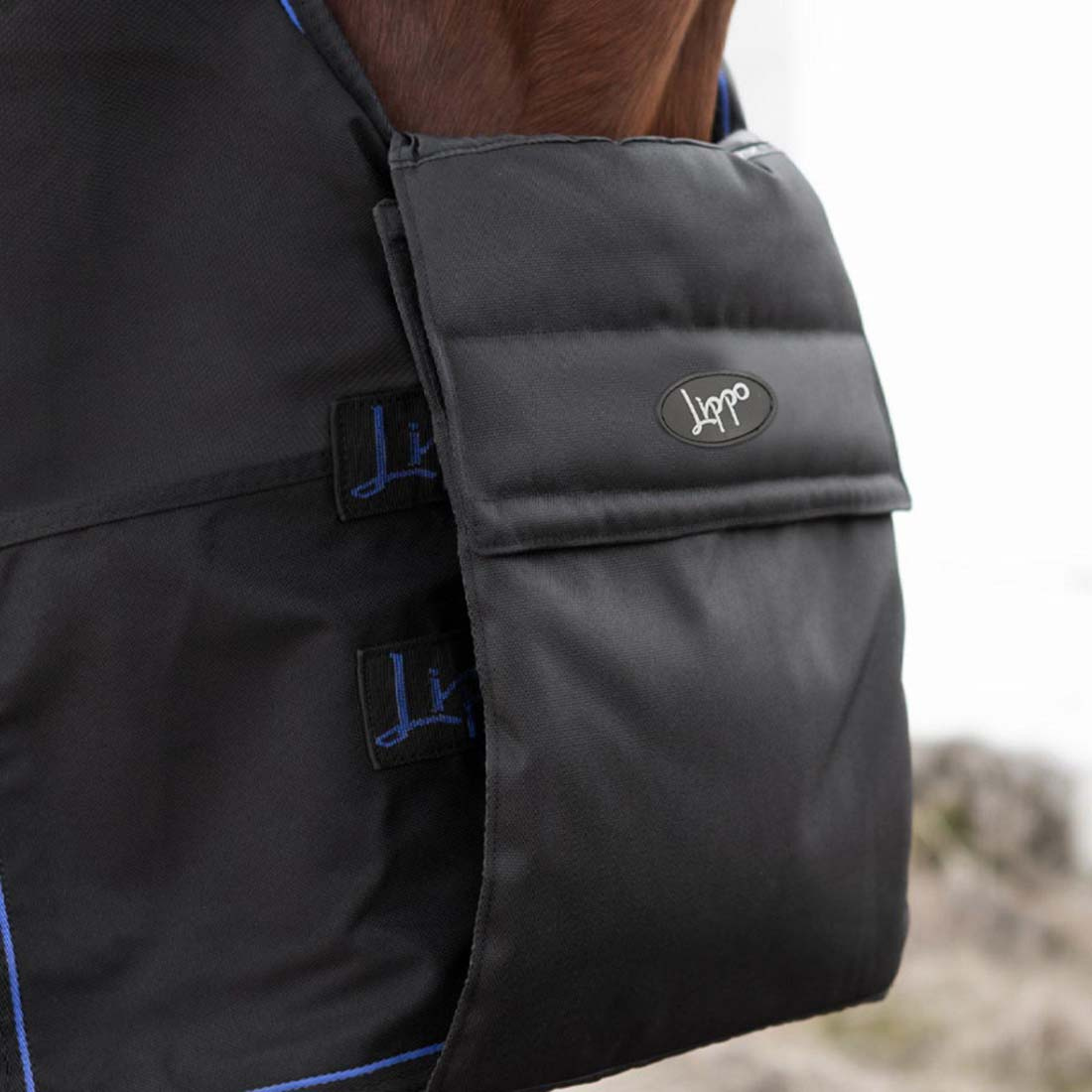 Ochraniacz na łopatki Velcro Czarny