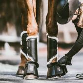 Ochraniacze treningowe Leather Front Czarne Ochraniacze treningowe Leather Front Czarne