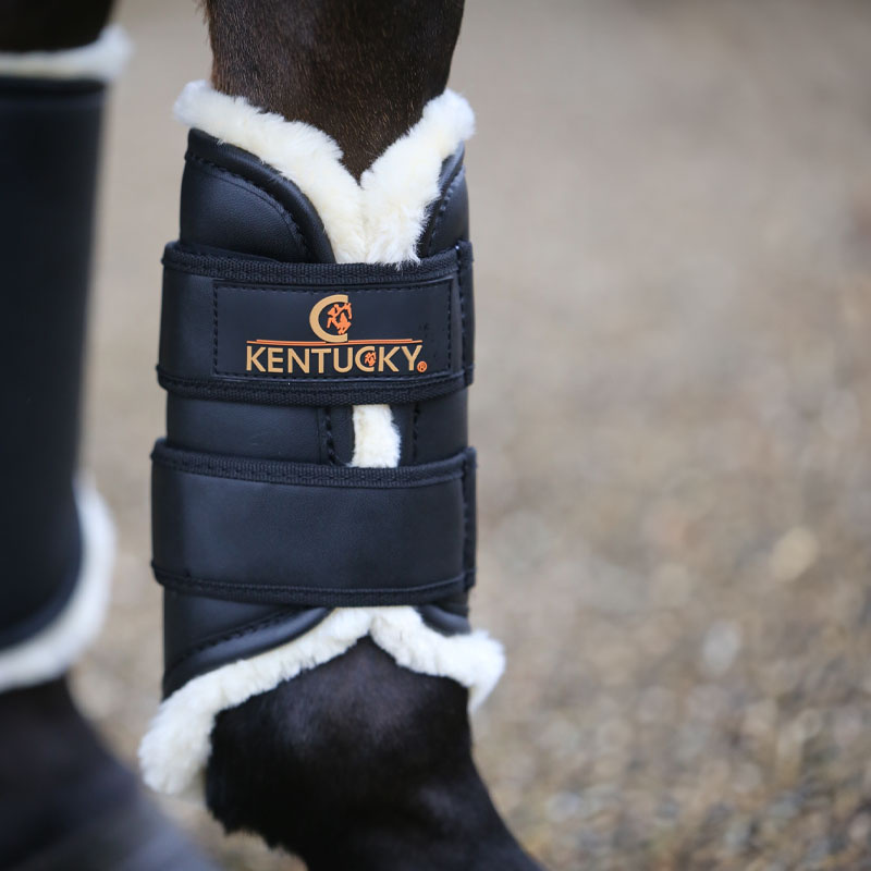 Ochraniacze treningowe Leather Front Czarne