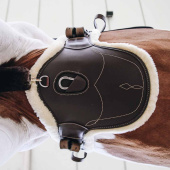 Popręg skokowy Short Sheepskin z fartuchem Brązowy Popręg skokowy Short Sheepskin z fartuchem Brązowy