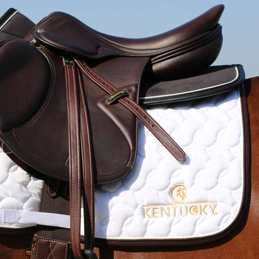 Czaprak Absorb Logo Biało/Brazowy