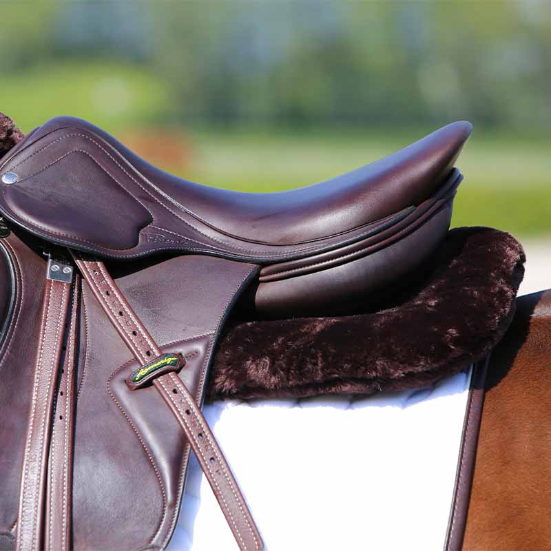 Pad pod siodło Sheepskin Anatomic Absorb brązowy