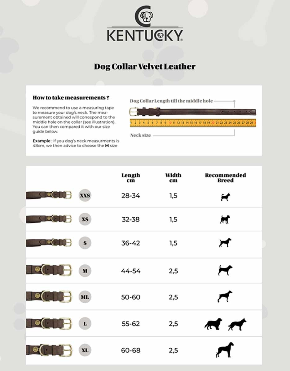 Obroża Velvet Leather Brązowa