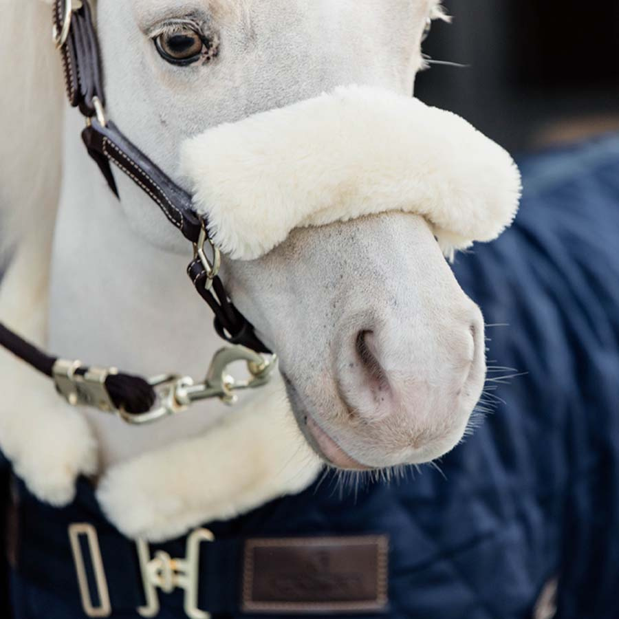 Kantar skórzany Pony Artificial Sheepskin Brąz