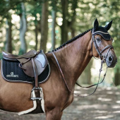Czaprak Leather Fishbone Czarny Czaprak Leather Fishbone Czarny