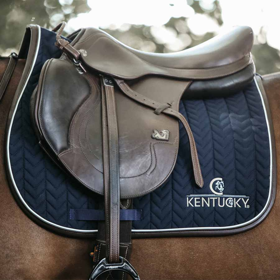 Czaprak Leather Fishbone Granatowy