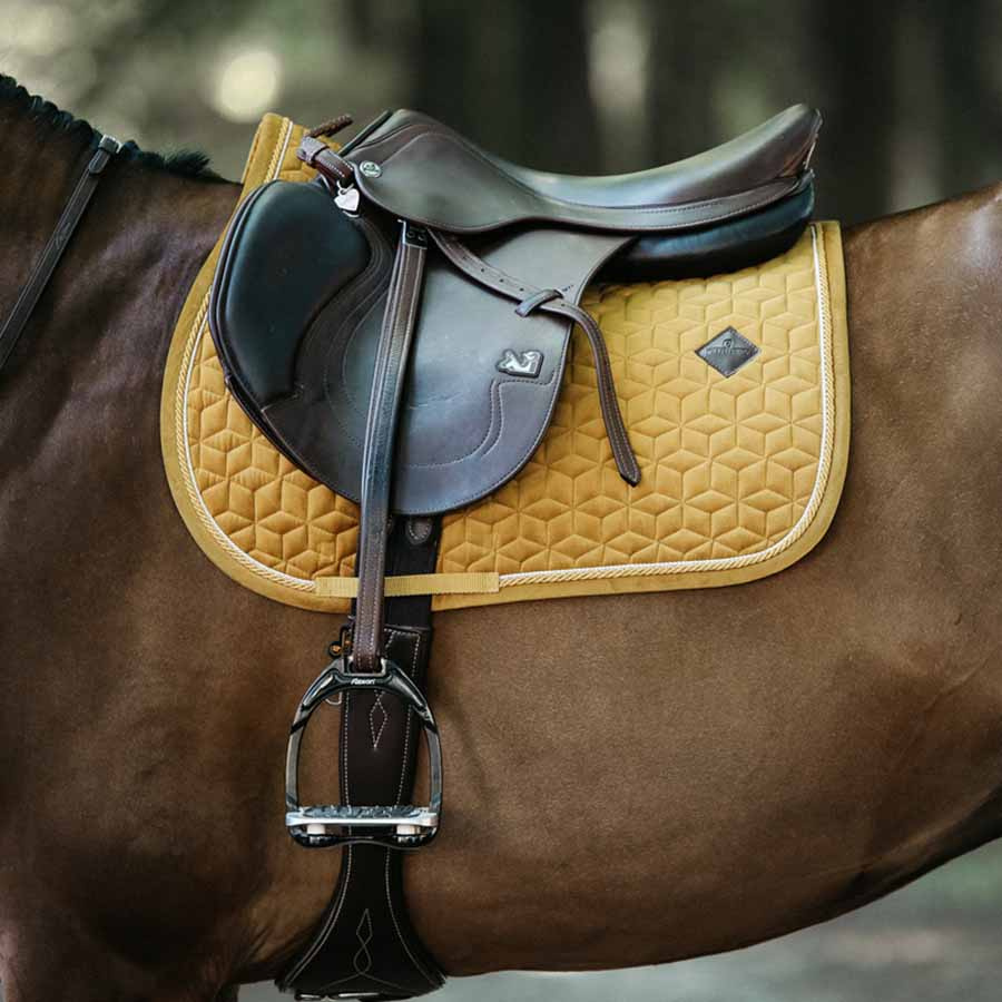 Czaprak Velvet Musztardowy