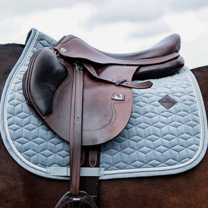 Czaprak Velvet Błękitny