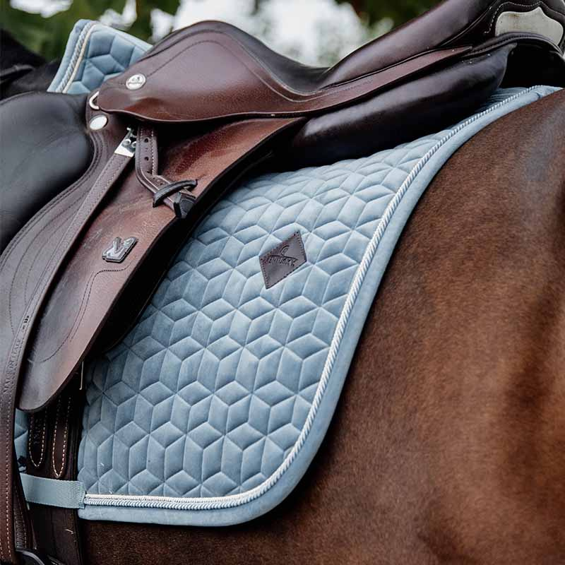 Czaprak Velvet Błękitny