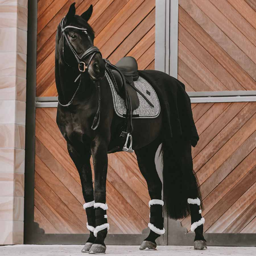 Czaprak ujeżdżeniowy Pied-de-Poule Czarny