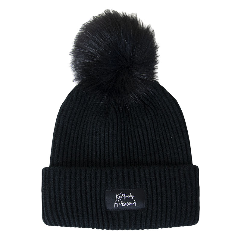 Czapka Beanie Pompom Czarna