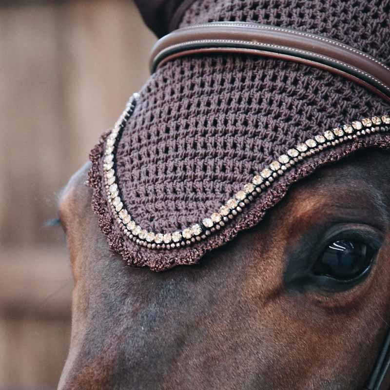 Nauszniki Long Stone & Pearl Brązowe