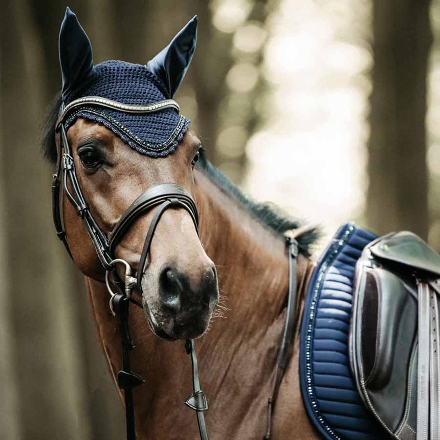 Nauszniki Long Stone & Pearl Granatowe