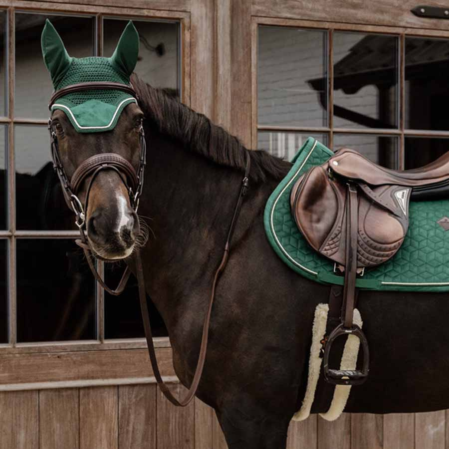 Nauszniki Wellington Velvet Ciemna zieleń
