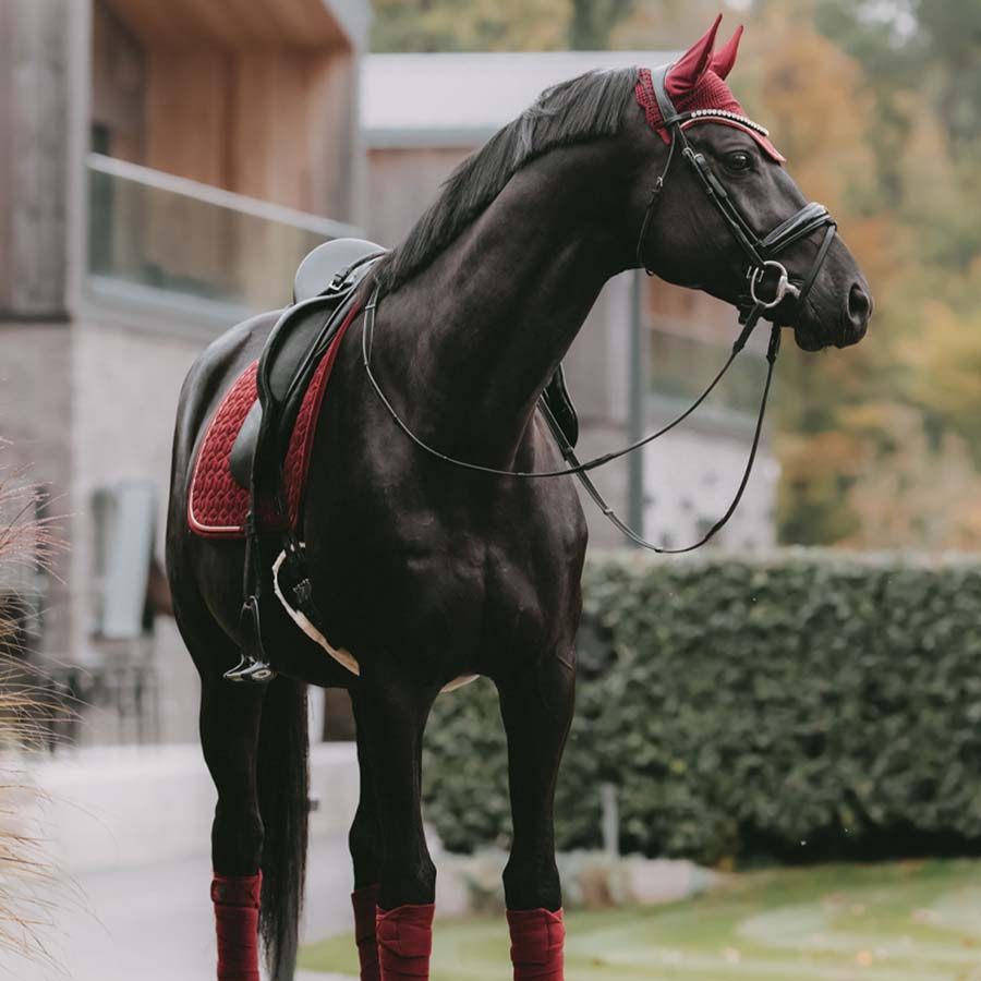 Nauszniki Wellington Velvet Bordowe