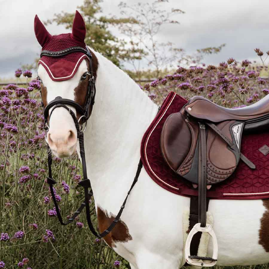 Nauszniki Wellington Velvet Bordowe