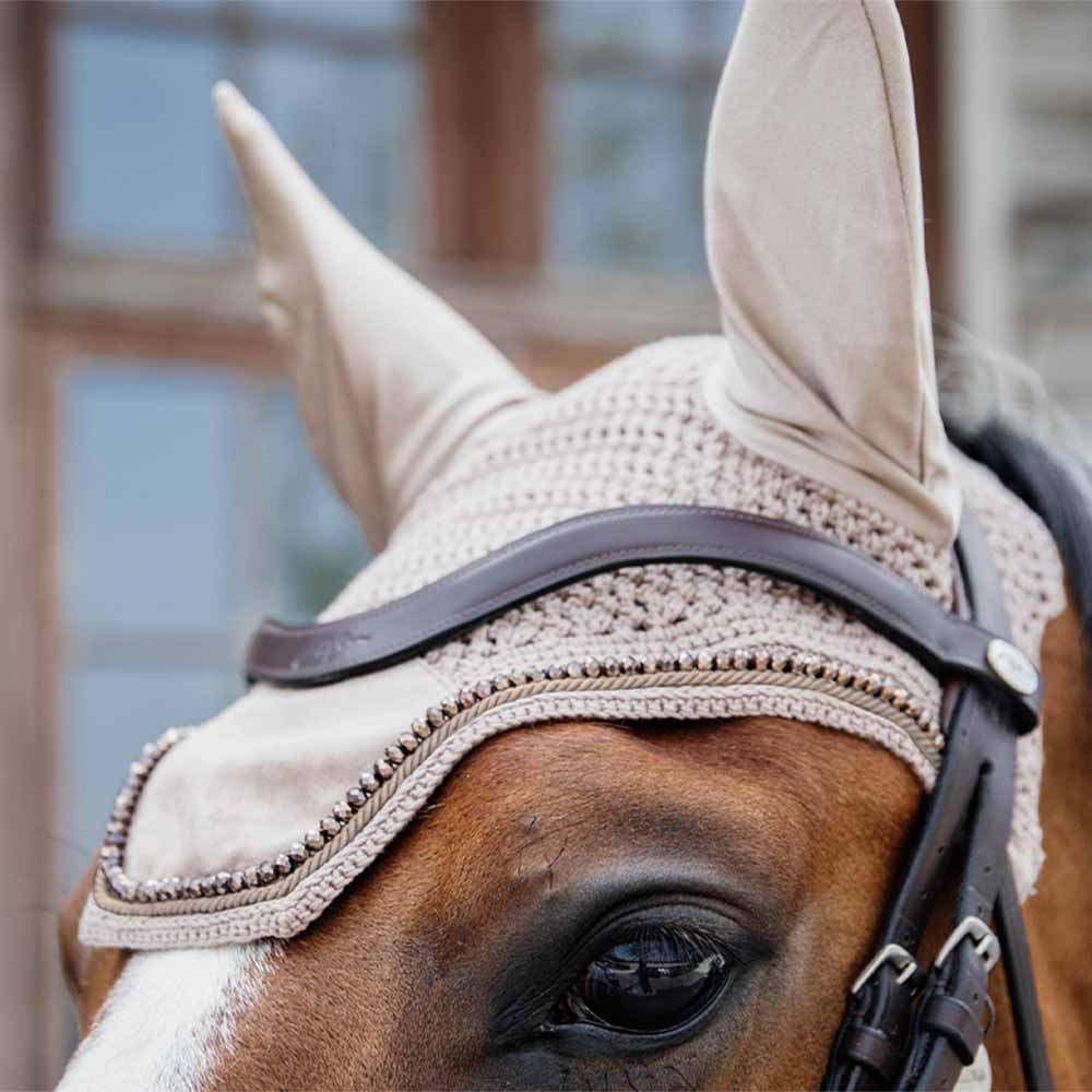 Nauszniki Wellington Velvet Pearls Beżowe