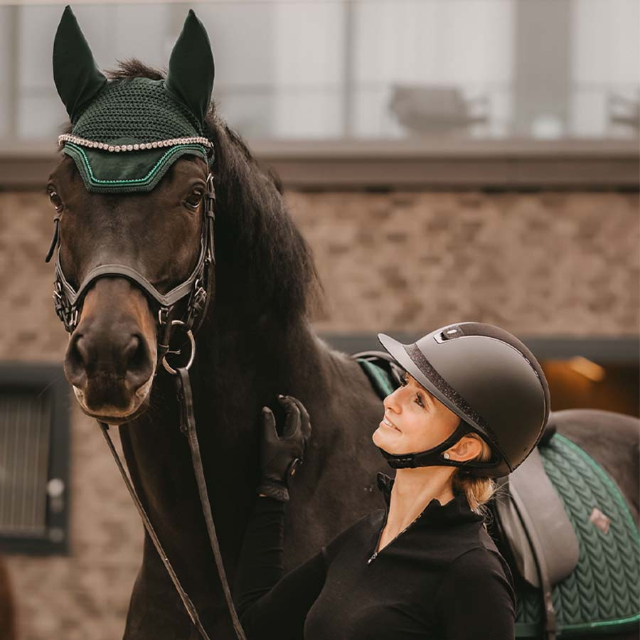 Nauszniki Wellington Velvet Pearls Zielone